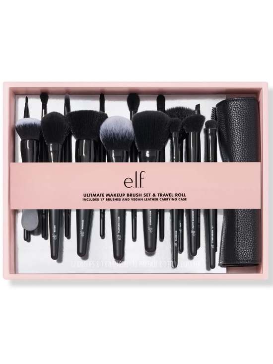 ELF Other - e.l.f. Cosmetics Ultimate Makeup Brush Set &
Travel Roll BRAND NEW/SEALED